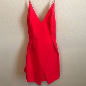 Topshop petite hot pink dress